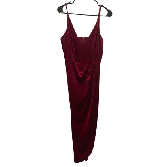 Yumi Kim Felicity Velvet Sleeveless Midi Dress in Wine.Size M - Picture 6 of 16